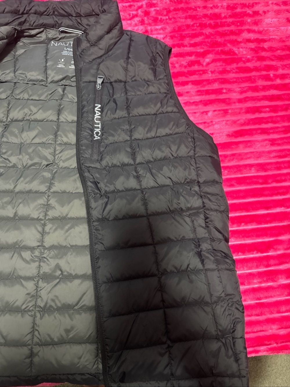 Nautica Black Quilted Lightweight Puffer Vest